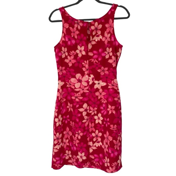 Reitmans Sundress Womens 8 Pink Floral Hawaiian Tropical Cruise Vacation Vtg Y2K - Picture 5 of 9
